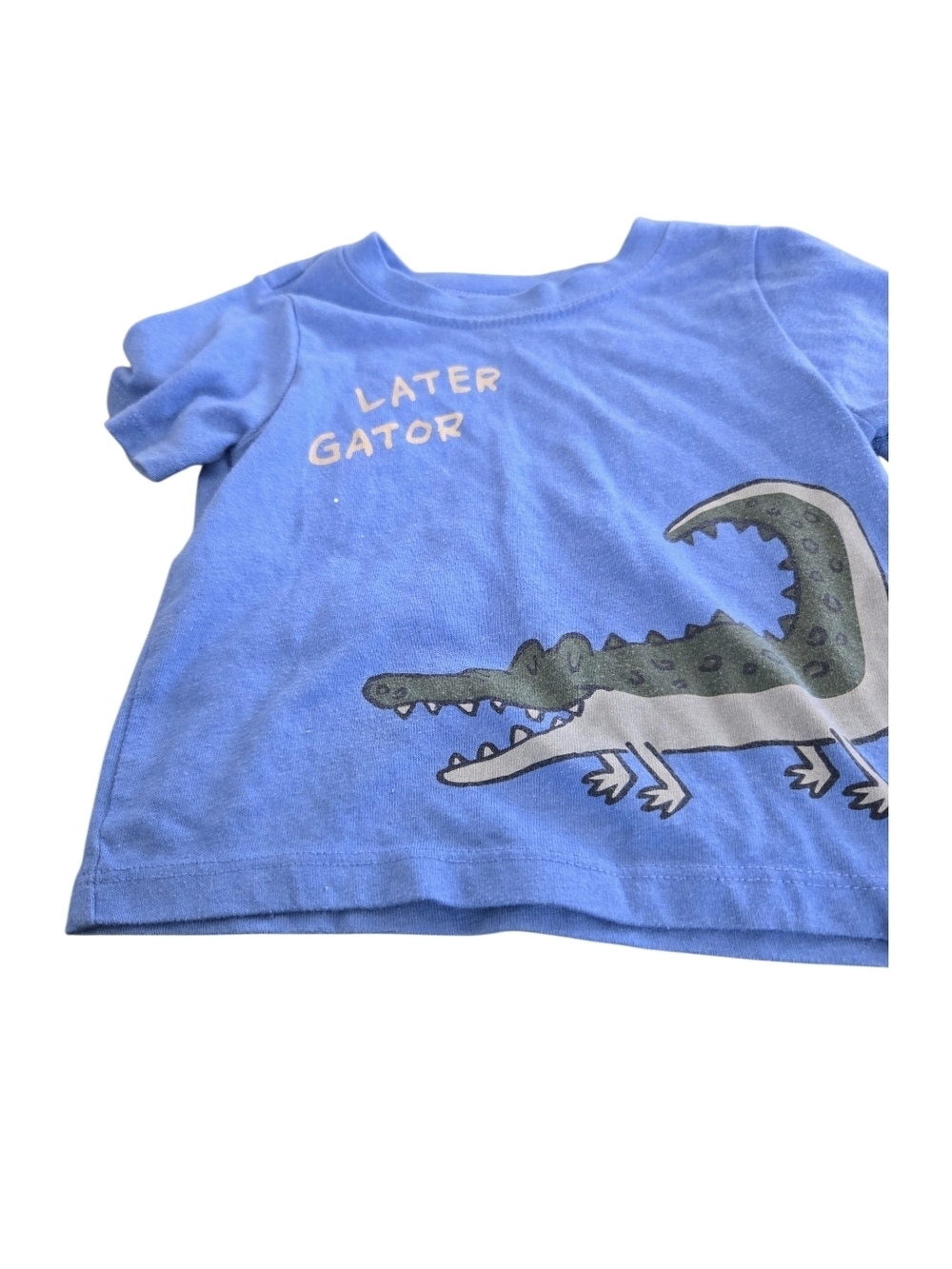 4/$15 Kids' Blue 'Gator' Graphic Tee Baby Boys Shirt Clothes Infant Toddler 18 M